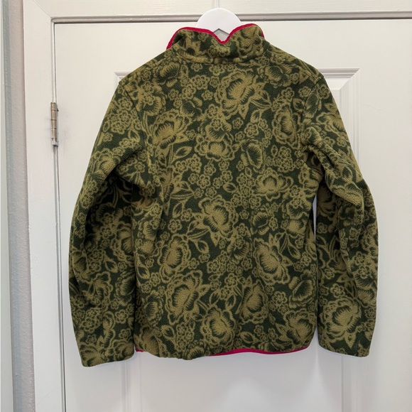 Patagonia Sweaters Patagonia Synchilla Snap T Fleece Pullover Green Lotus Flower Hawaiian